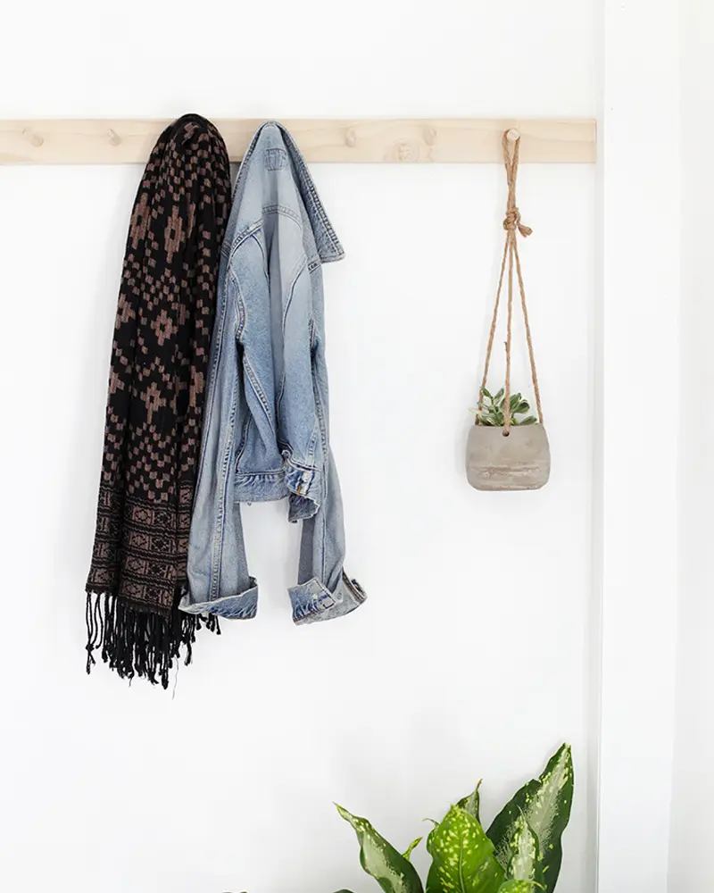 porte manteau mural bois diy