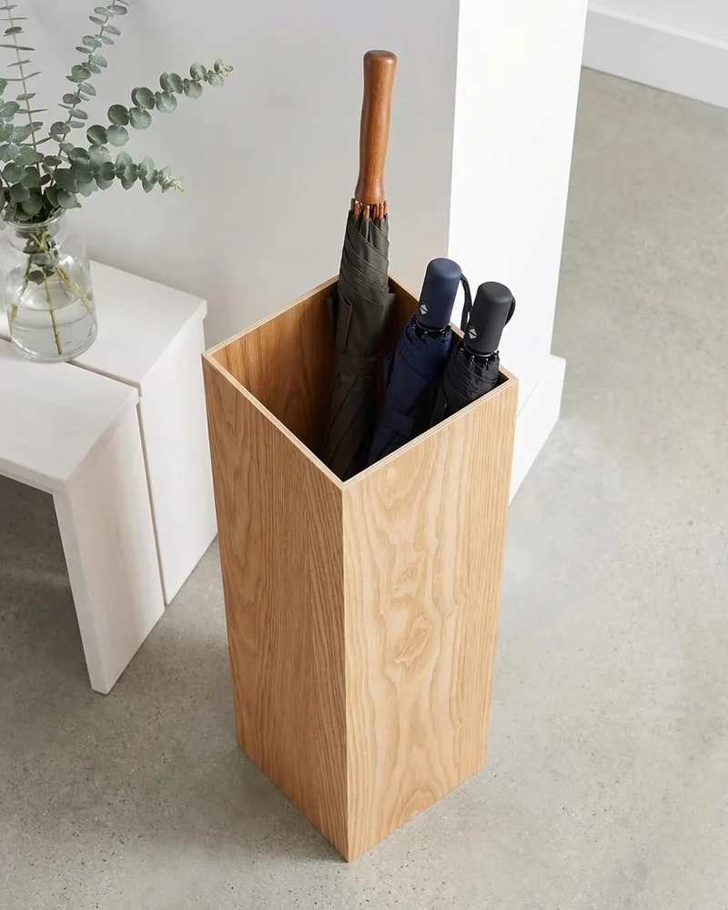 porte parapluie design bois