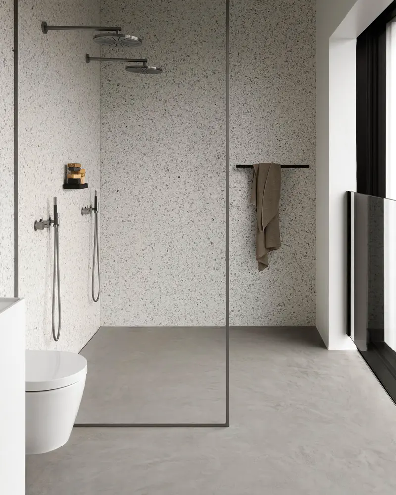 deco salle de bain minimaliste terrazzo