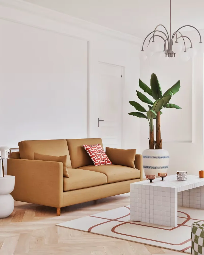 Canapé convertible jaune moutarde Maisons du Monde