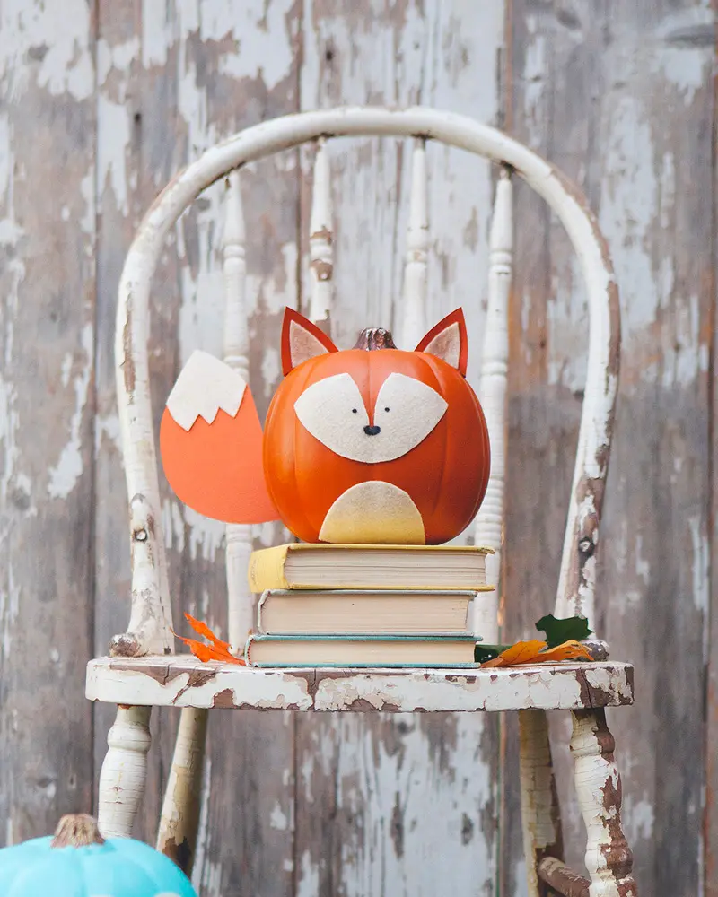 citrouille peinture diy halloween renard