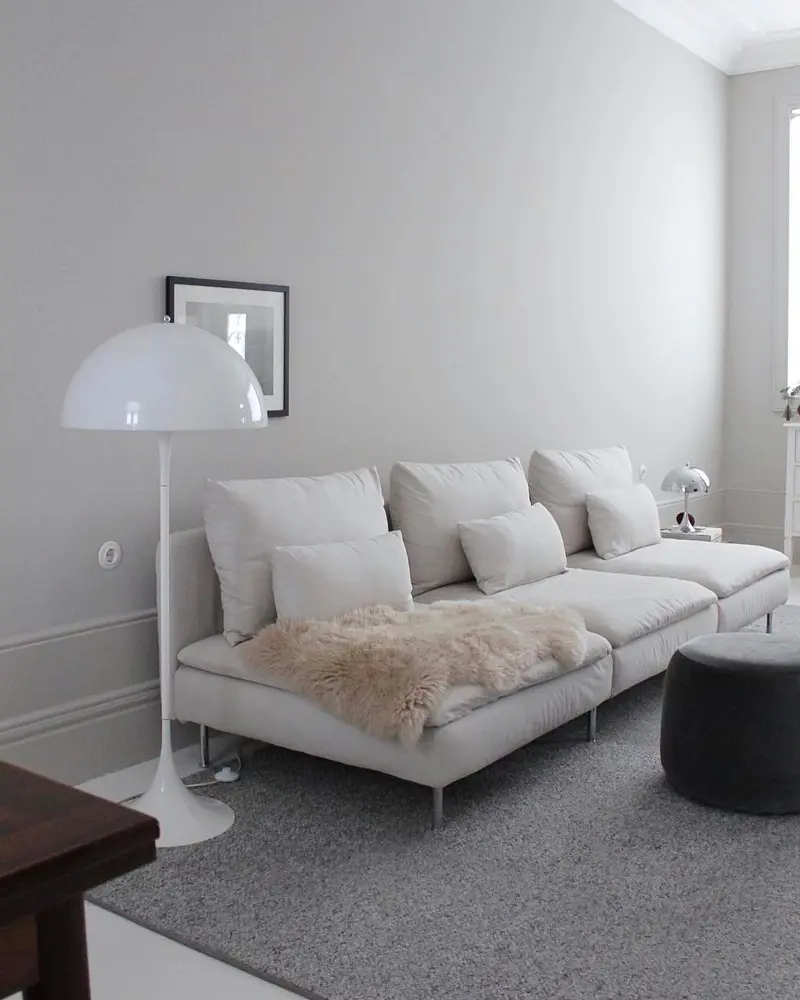 deco appartement minimaliste gris blanc salon