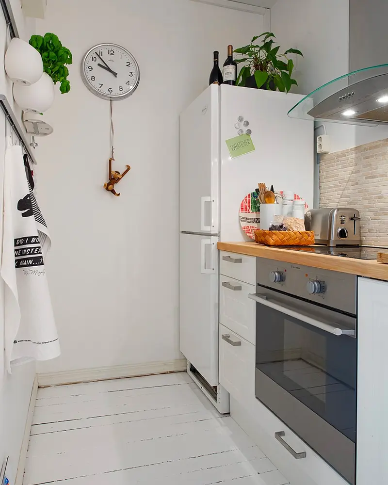 deco appartement recup noir blanc cuisine