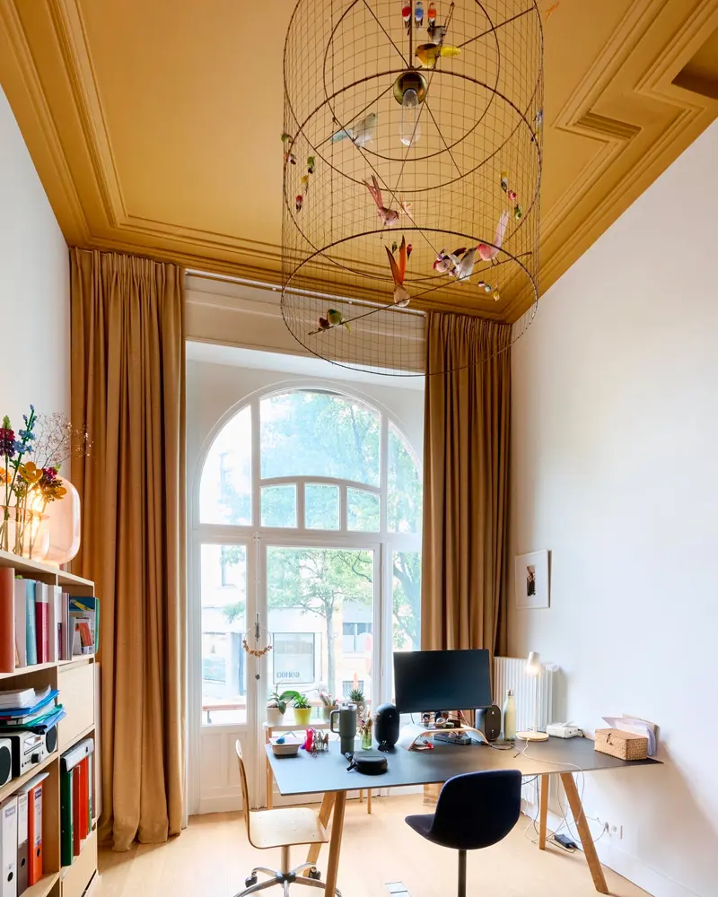 deco bureau suspension voliere