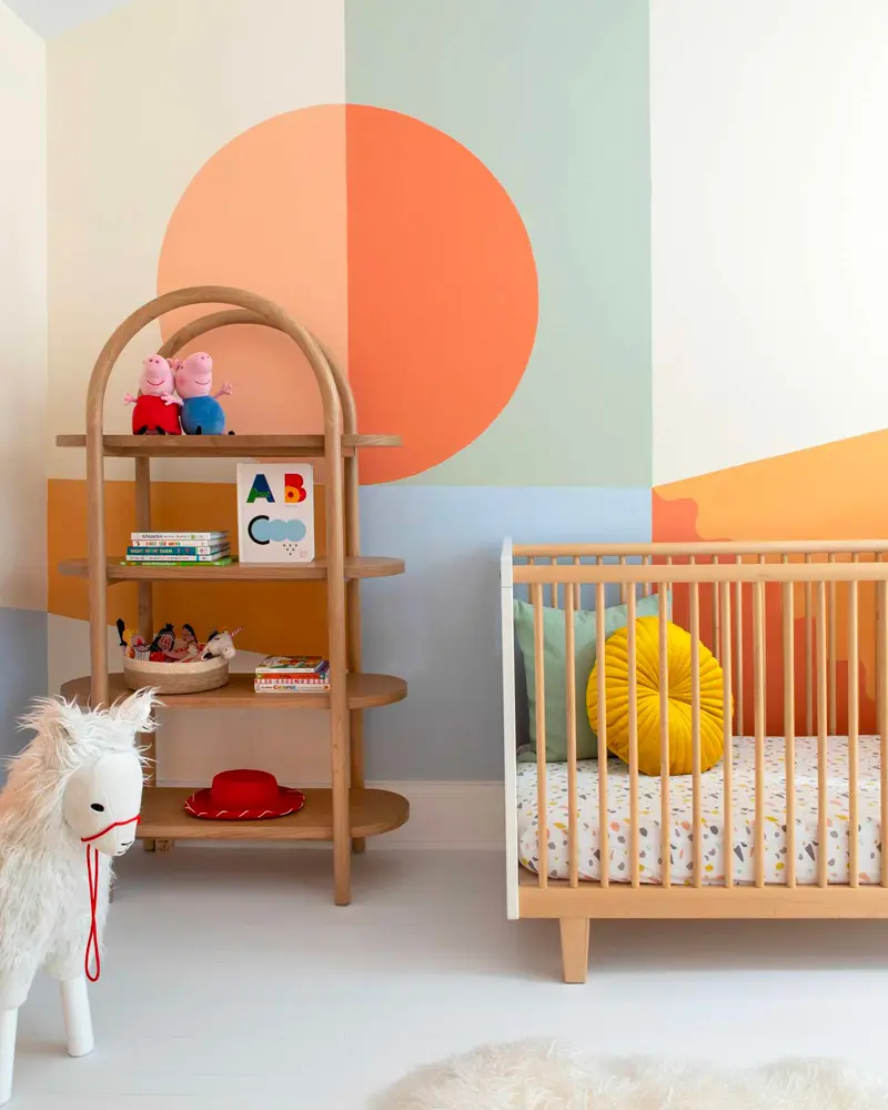deco chambre orange scandinave moderne