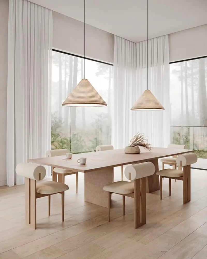 deco salle a manger nature minimaliste beige