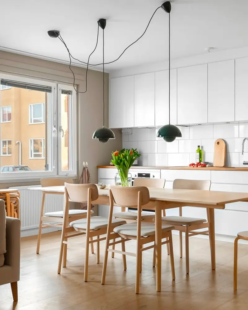 deco salle a manger scandinave bois moderne