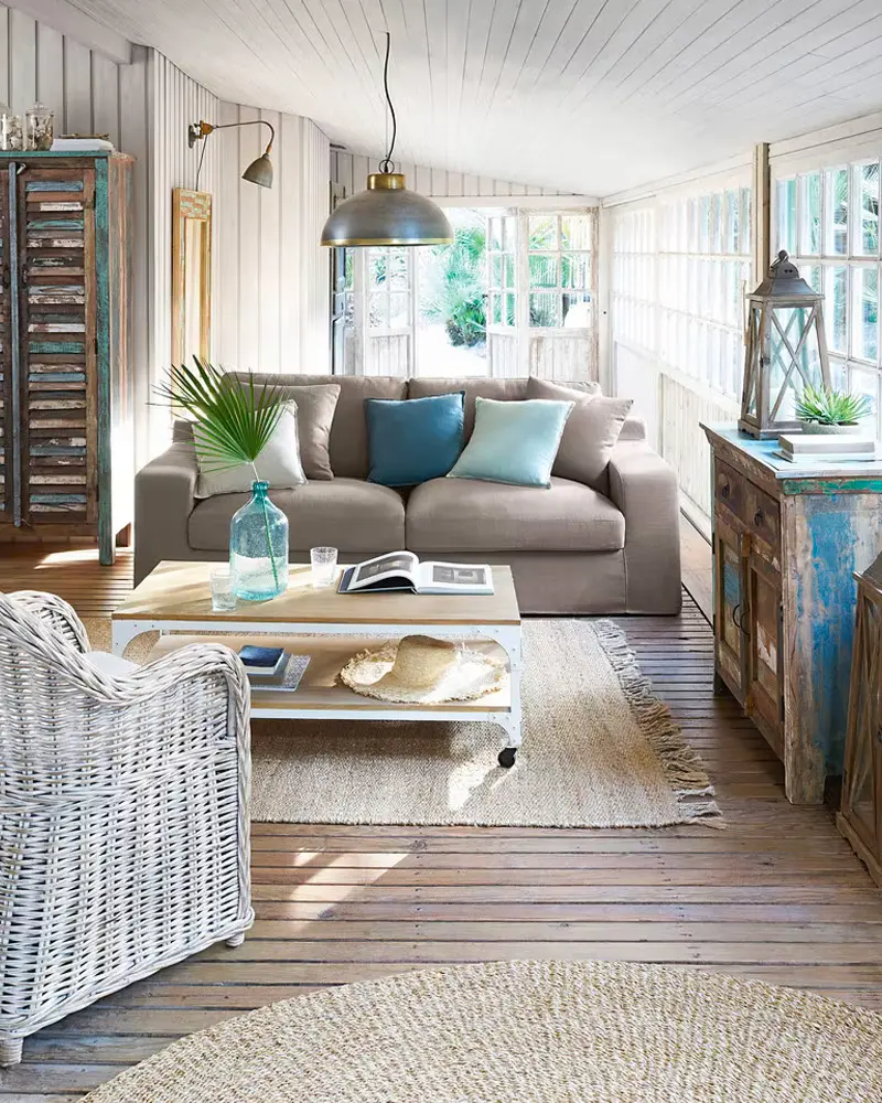 deco salon bord de mer bois