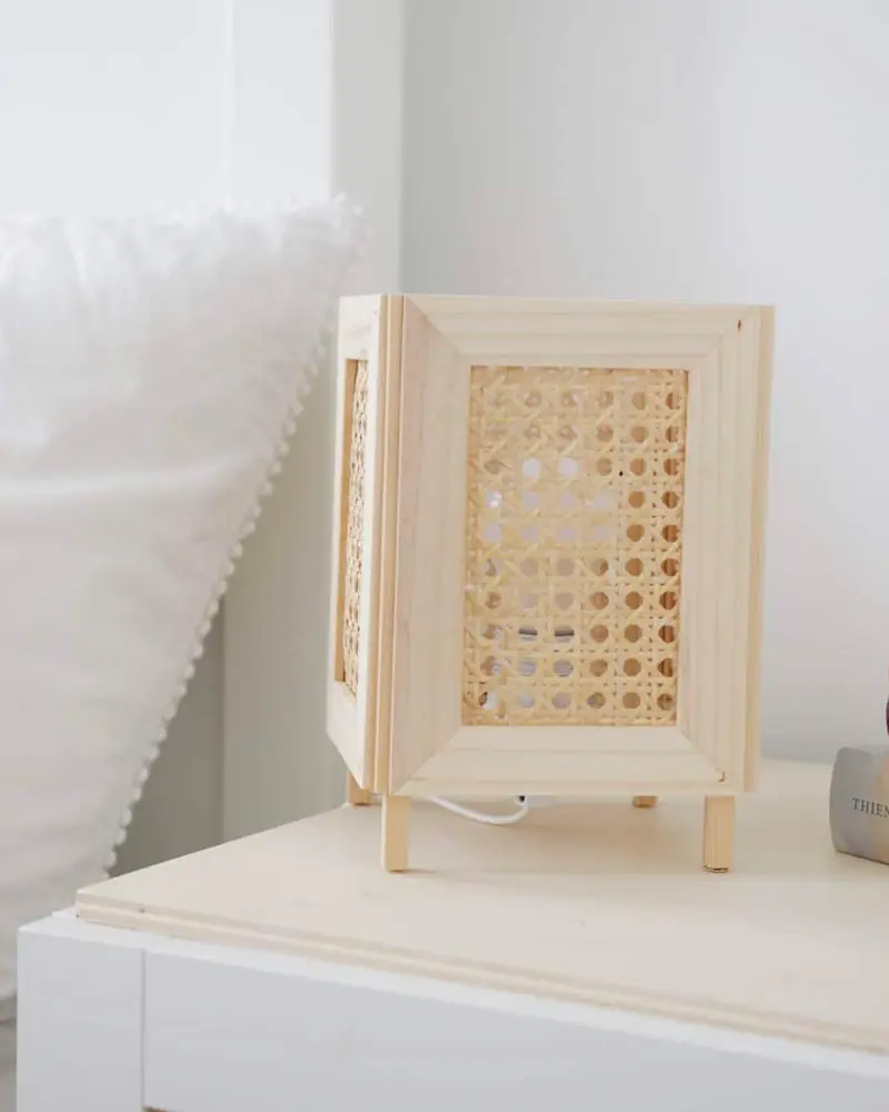 lampe diy Ikea Hack cannage