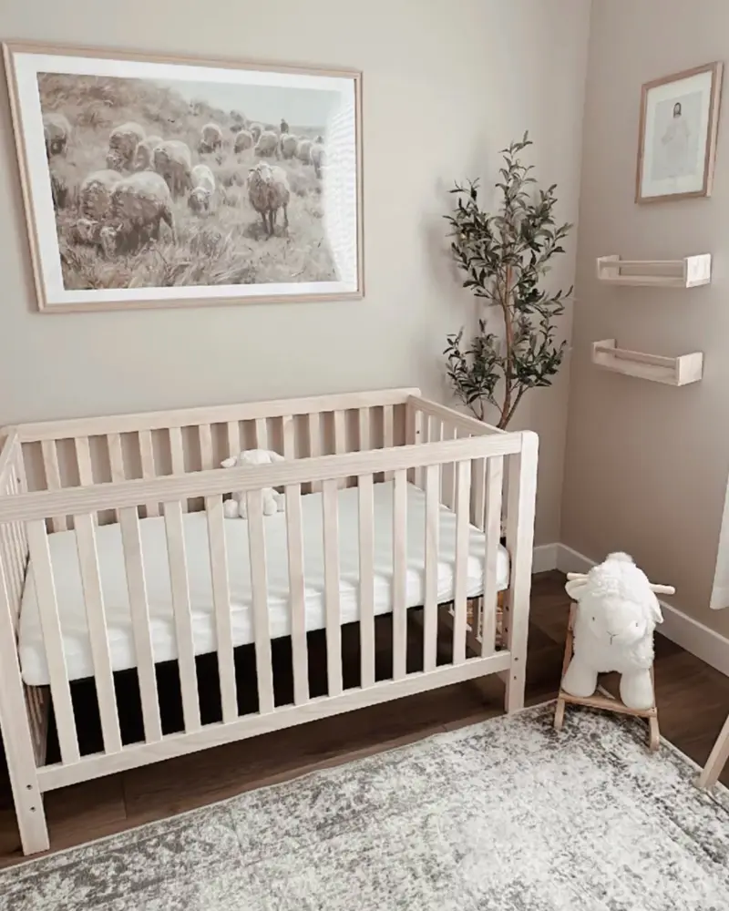 deco chambre bebe mouton beige