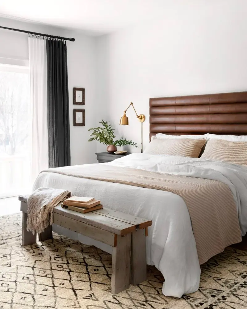 deco chambre tete de lit cuir
