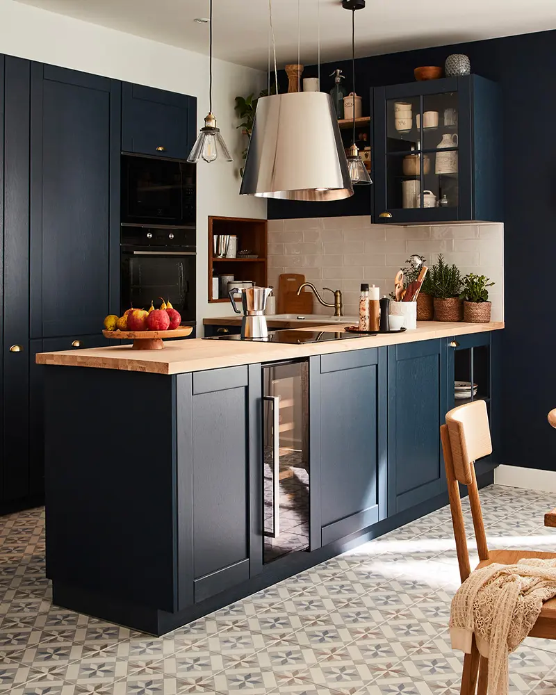 deco cuisine campagne noir bois