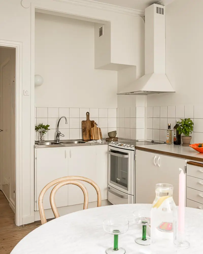 deco cuisine scandinave blanc bois