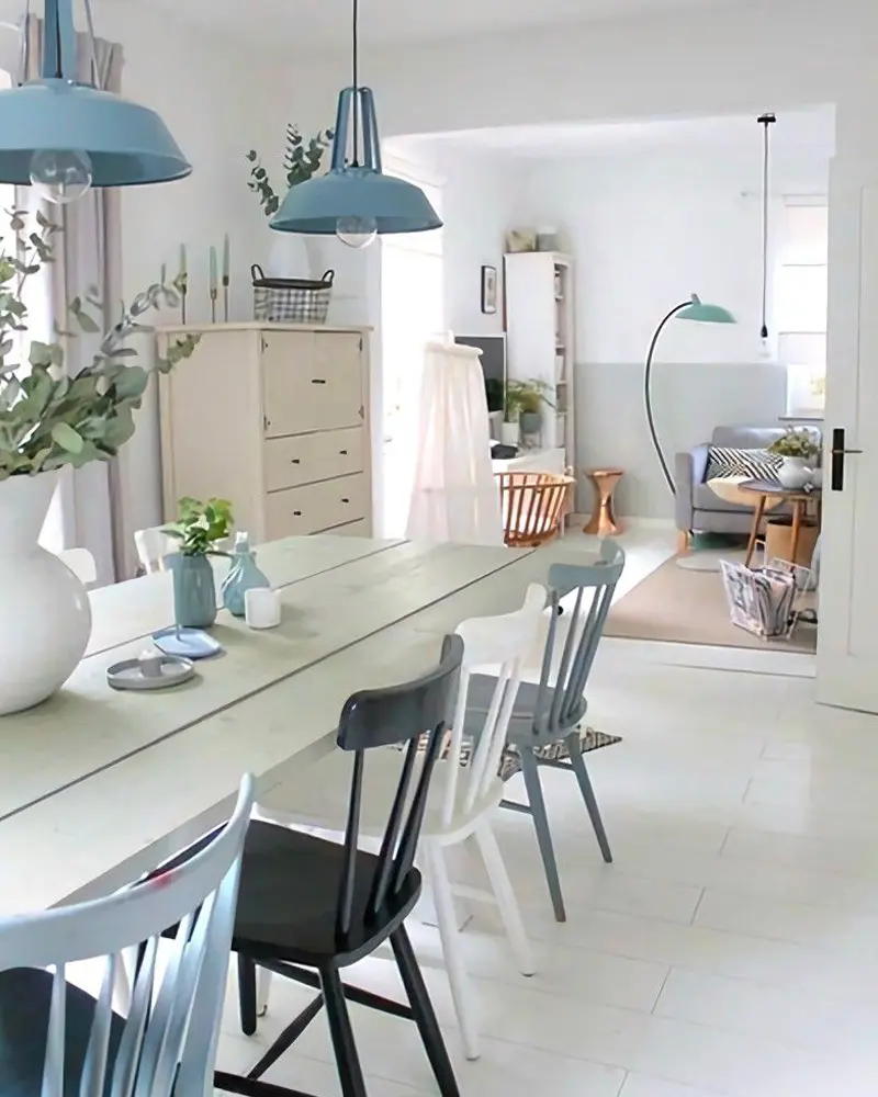 deco salle a manger bord de mer bois peint