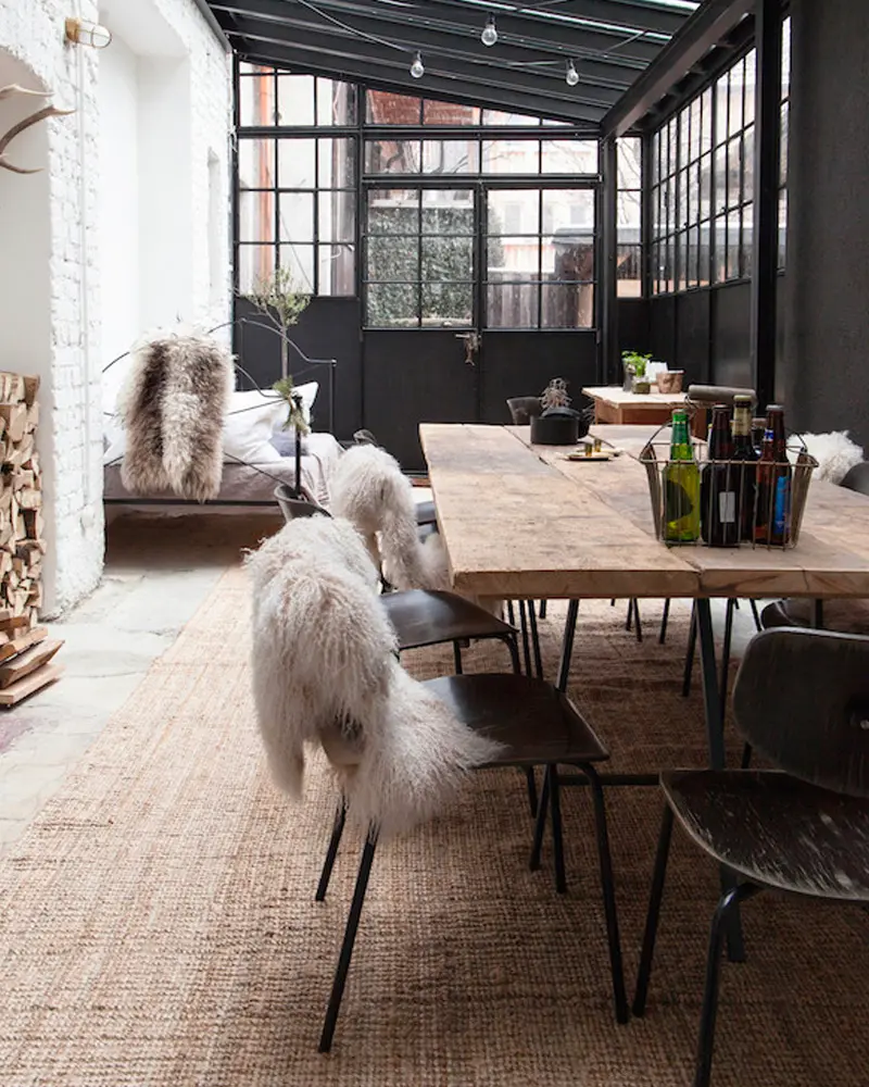 deco salle a manger industrielle naturelle
