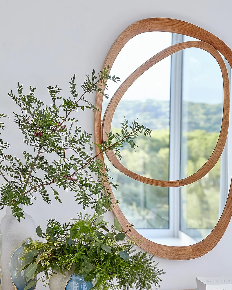 Miroir organique asymétrique bois La Redoute