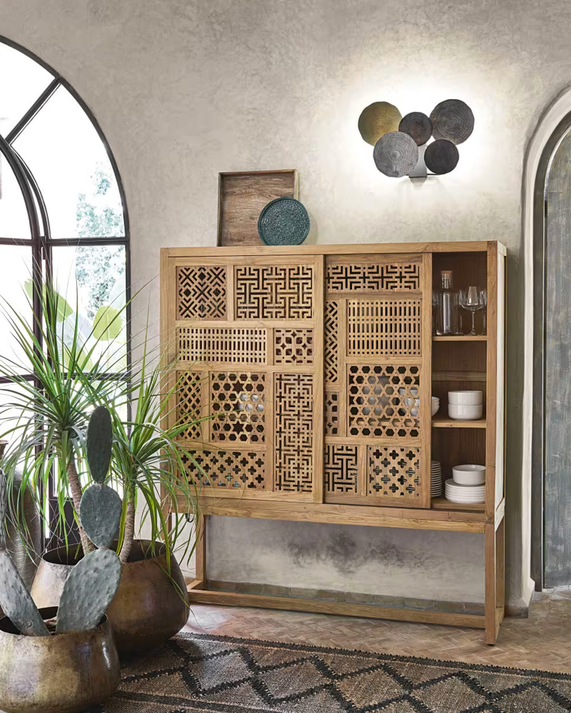 buffet porte ethnique bois