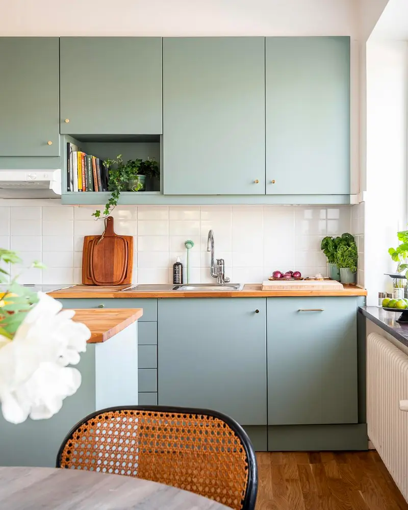 deco cuisine scandinave moderne vert