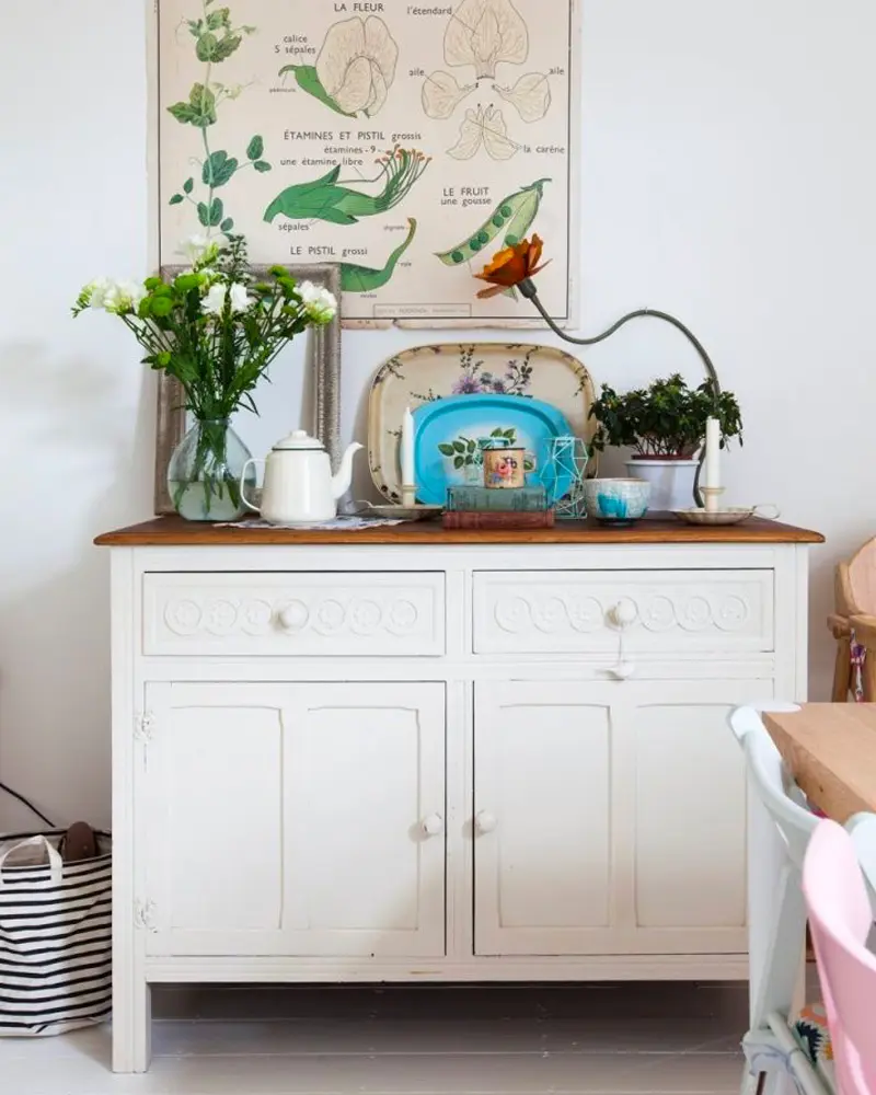 deco maison campagne rose salle a manger