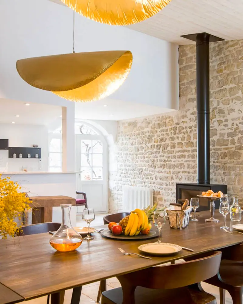 deco salle a manger campagne suspension brass 96