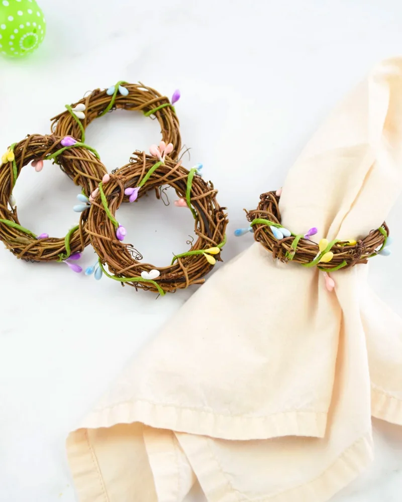 rond de serviette vegetal paques diy