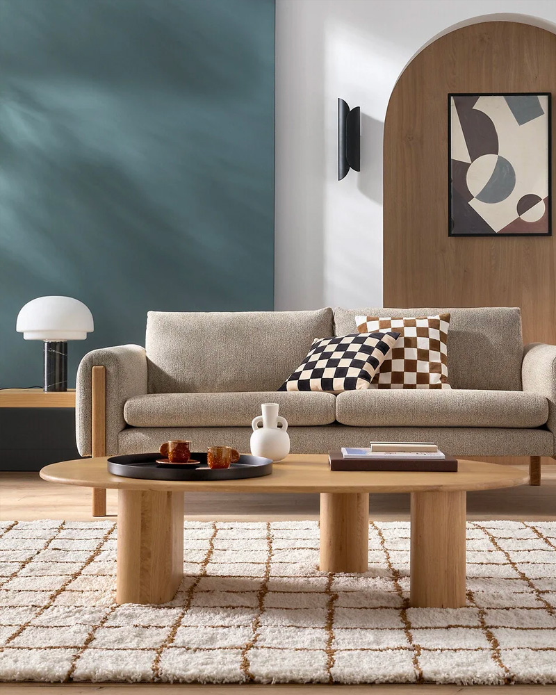 table basse bois organique