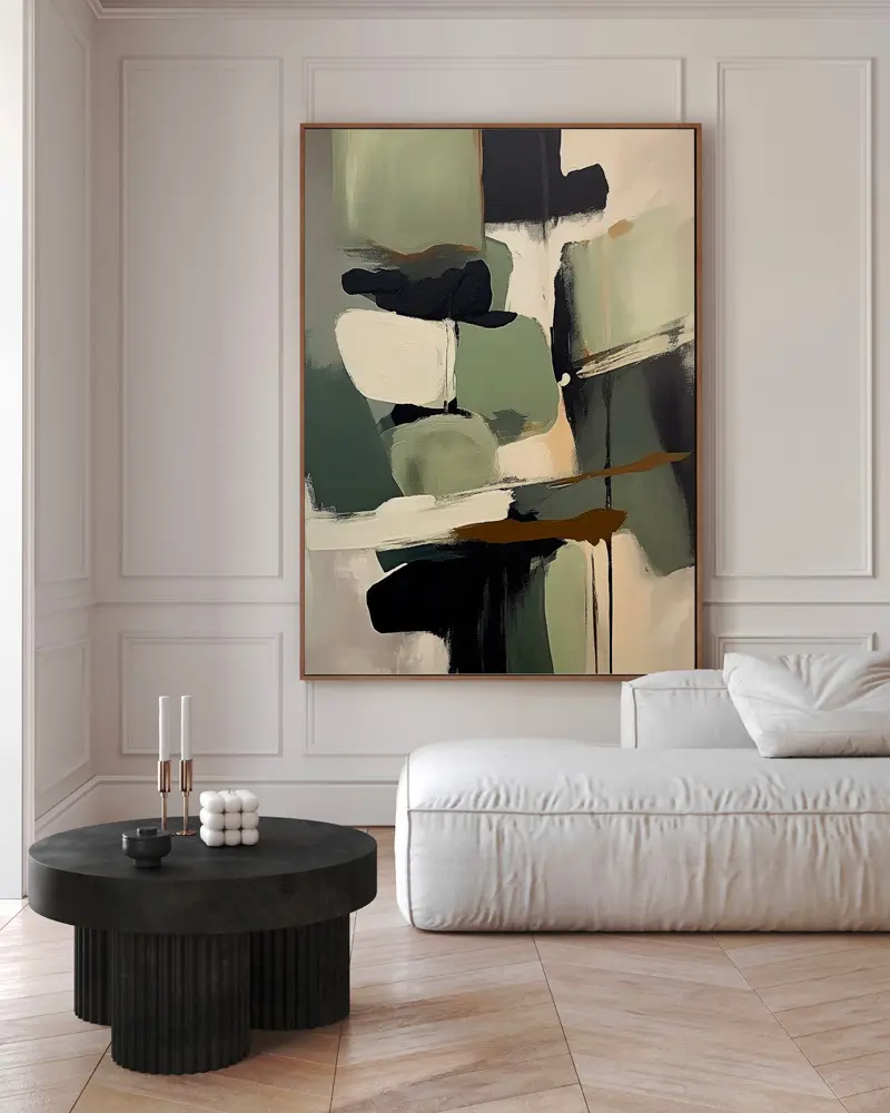 tableau vert deco salon zen