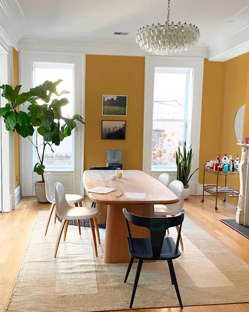 deco salle a manger moderne jaune