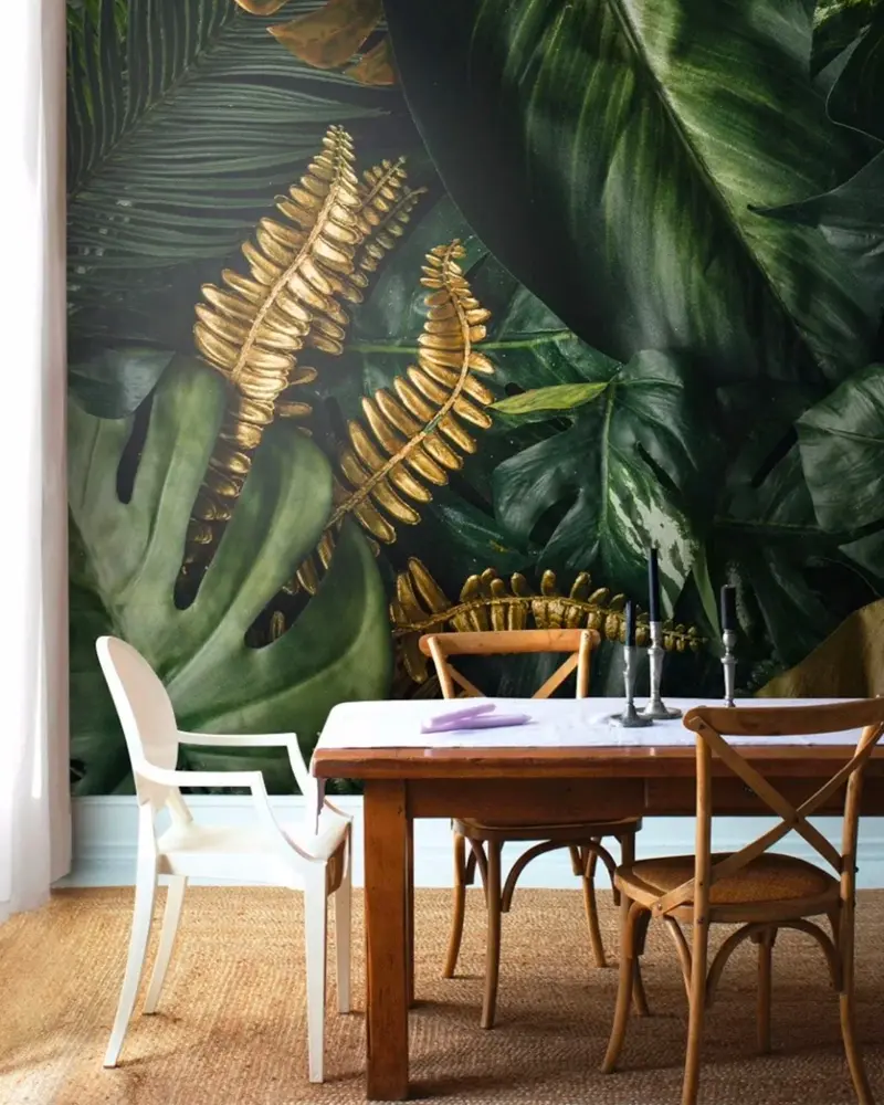 deco salle a manger tropicale