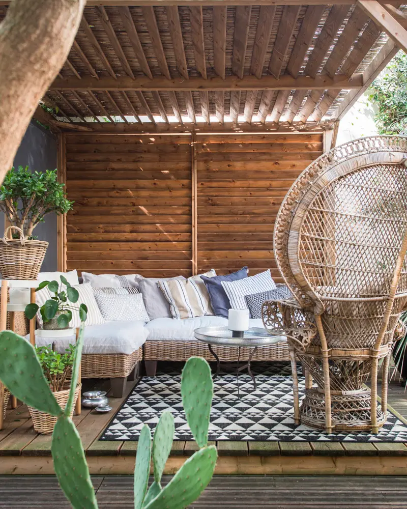 deco terrasse boheme pergola