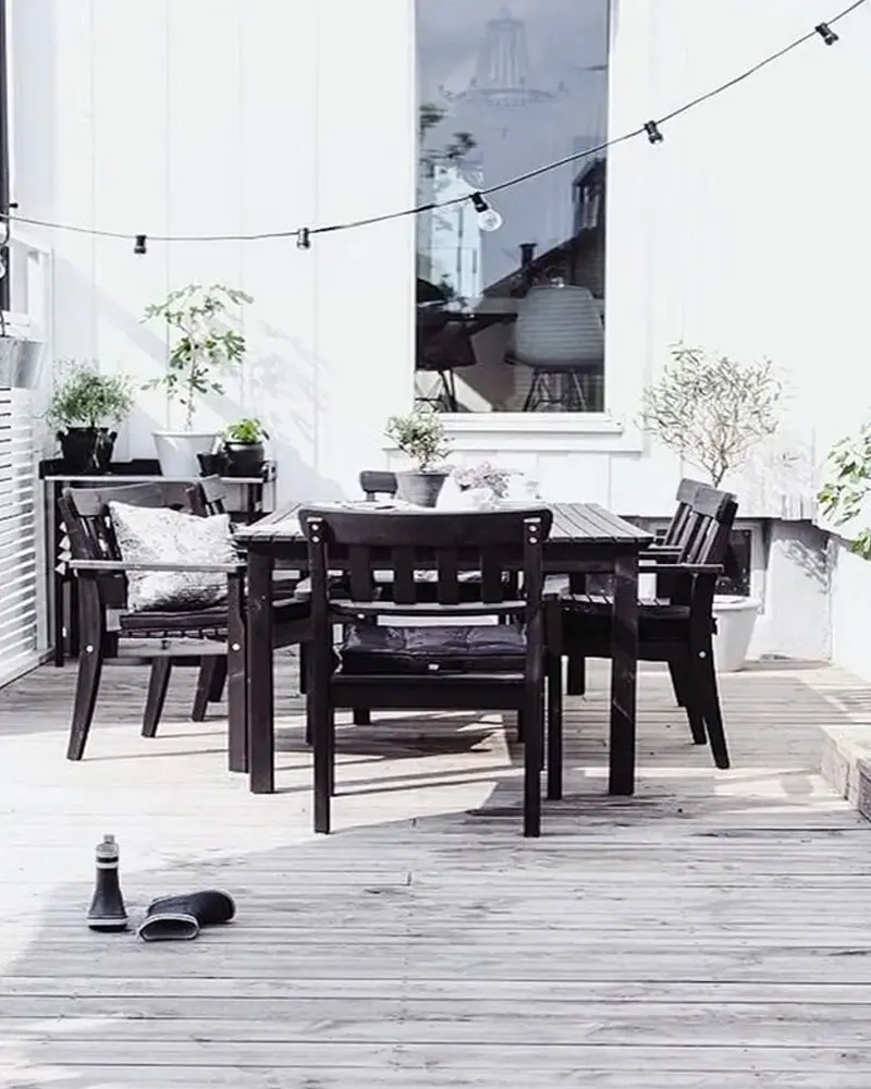 deco terrasse scandinave noir