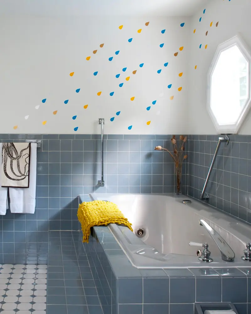 peinture stickers carrelage salle de bain