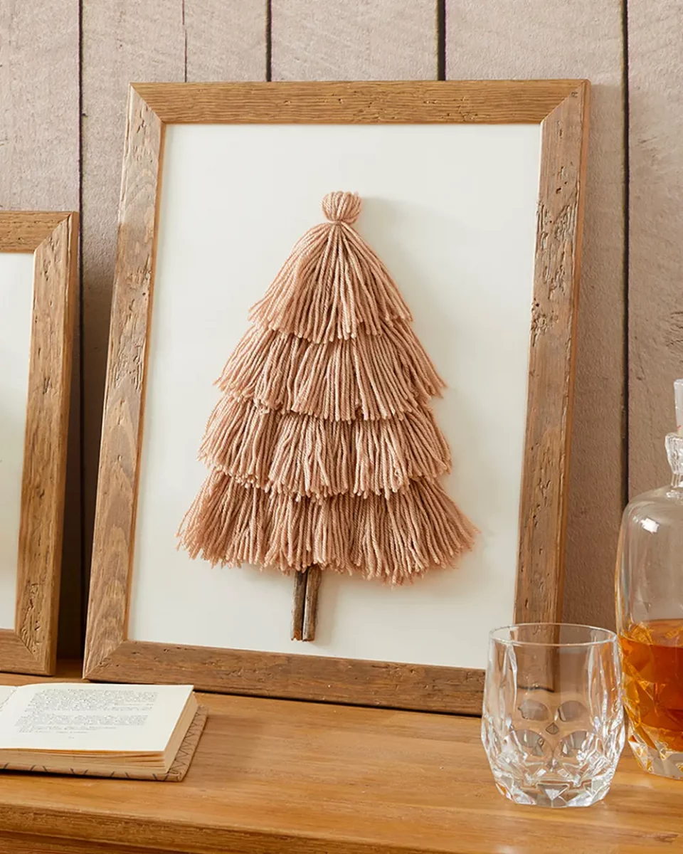sapin mural laine diy noel