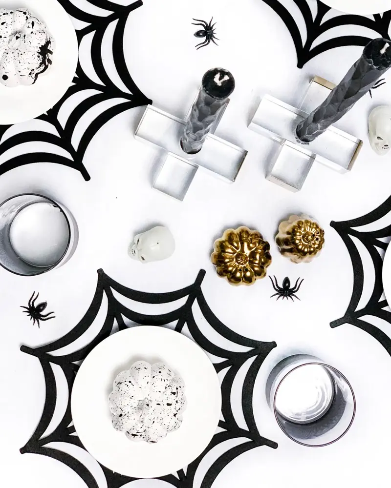 set de table diy halloween