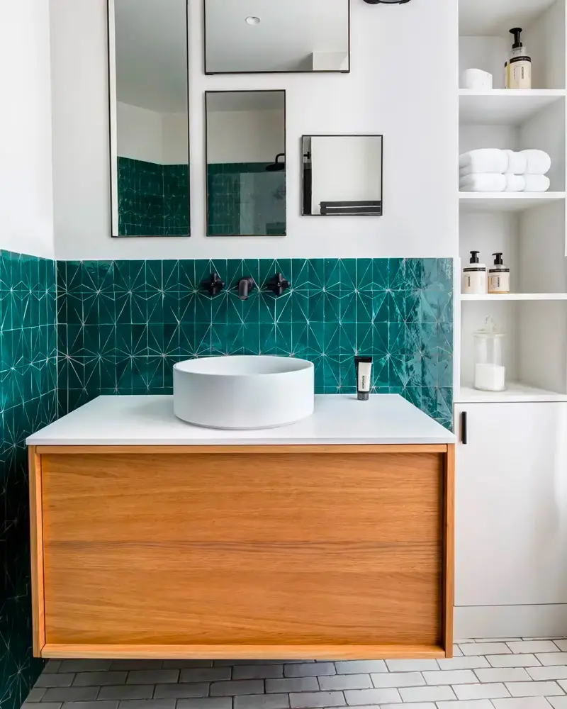 carrelage zellige deco salle de bain moderne minimaliste