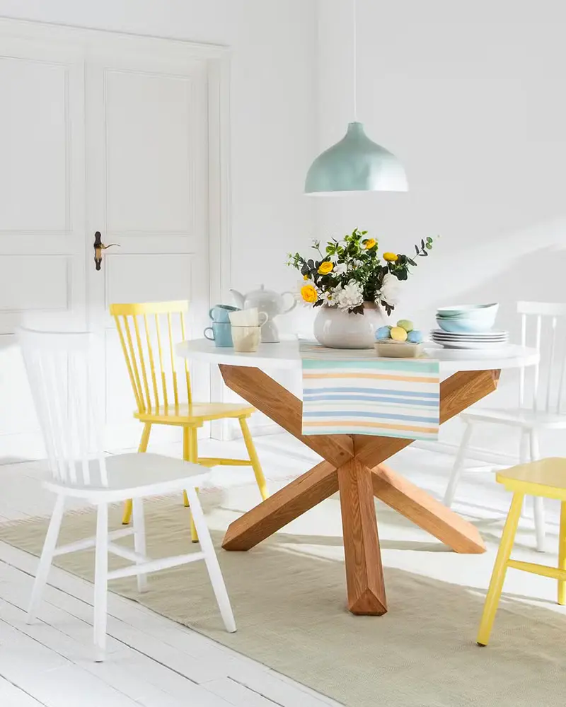 deco salle a manger scandinave pastel
