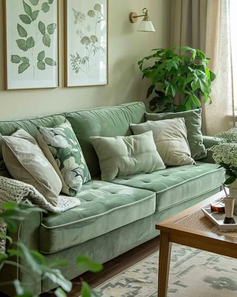 deco salon nature vert