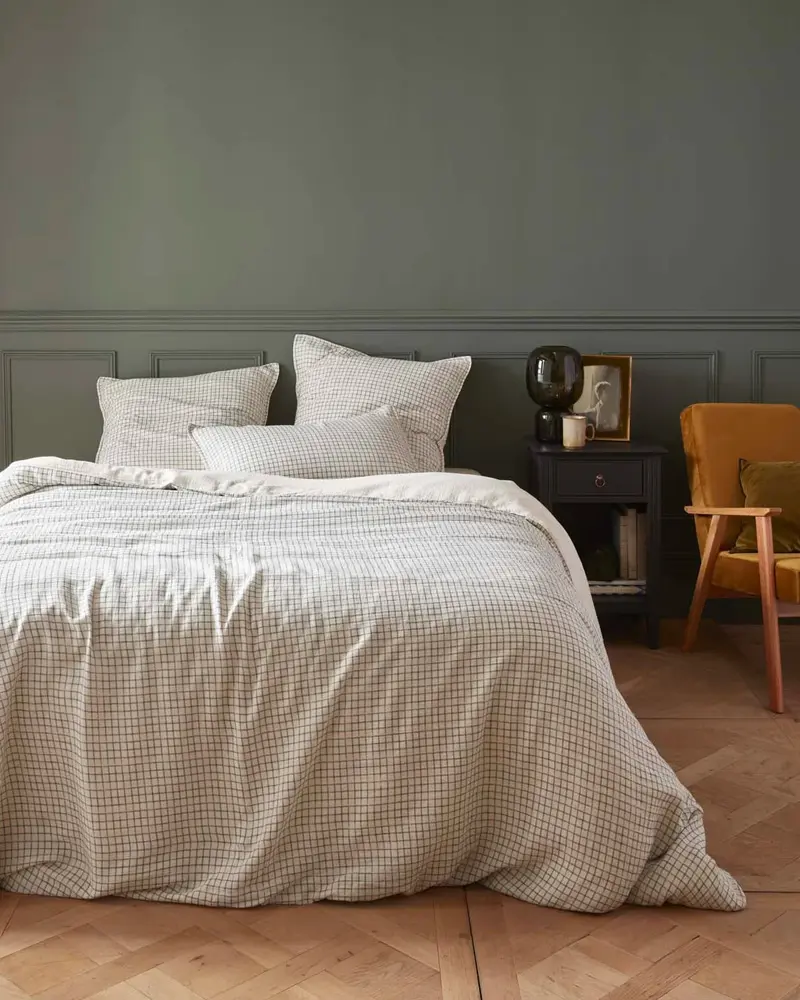 housse couette carreaux