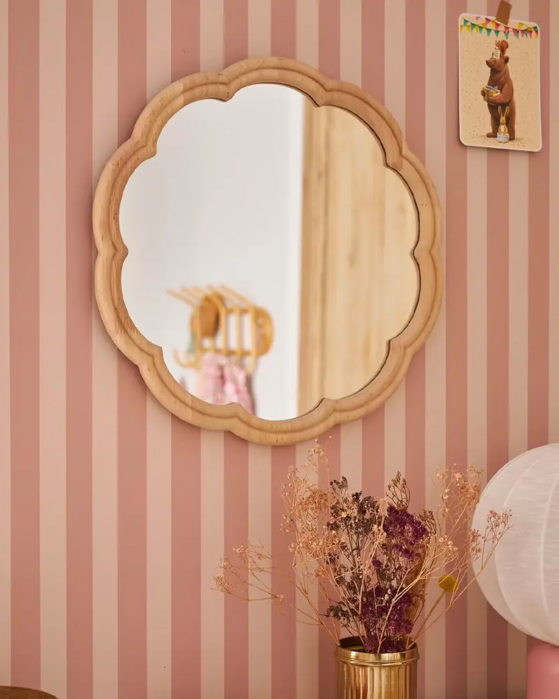 miroir feston beige