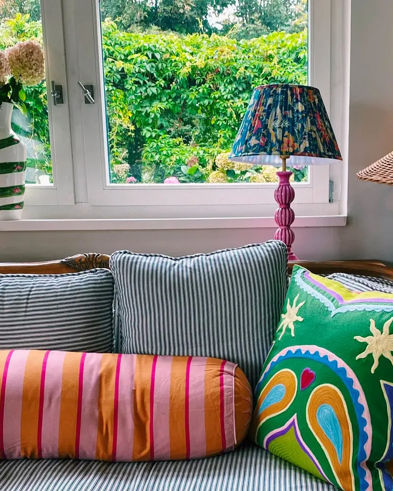 abat jour motif floral