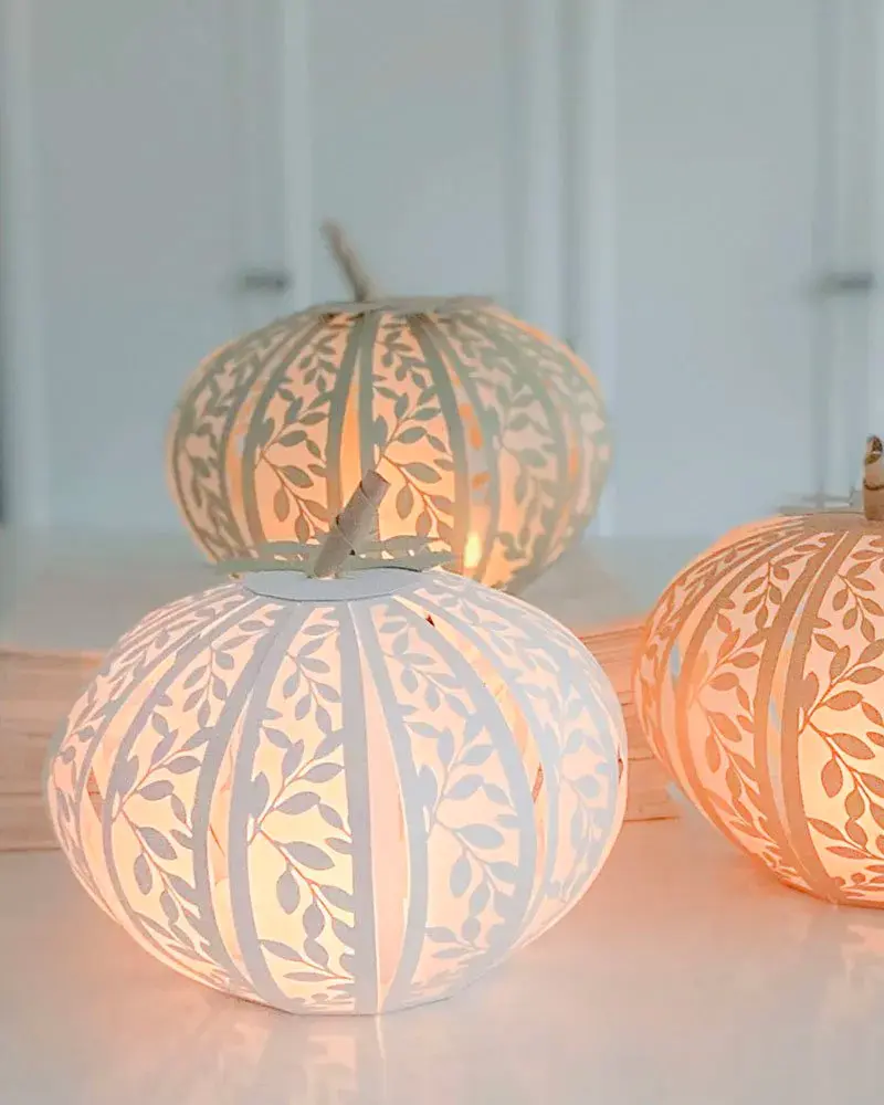 citrouille lumineuse diy halloween papier