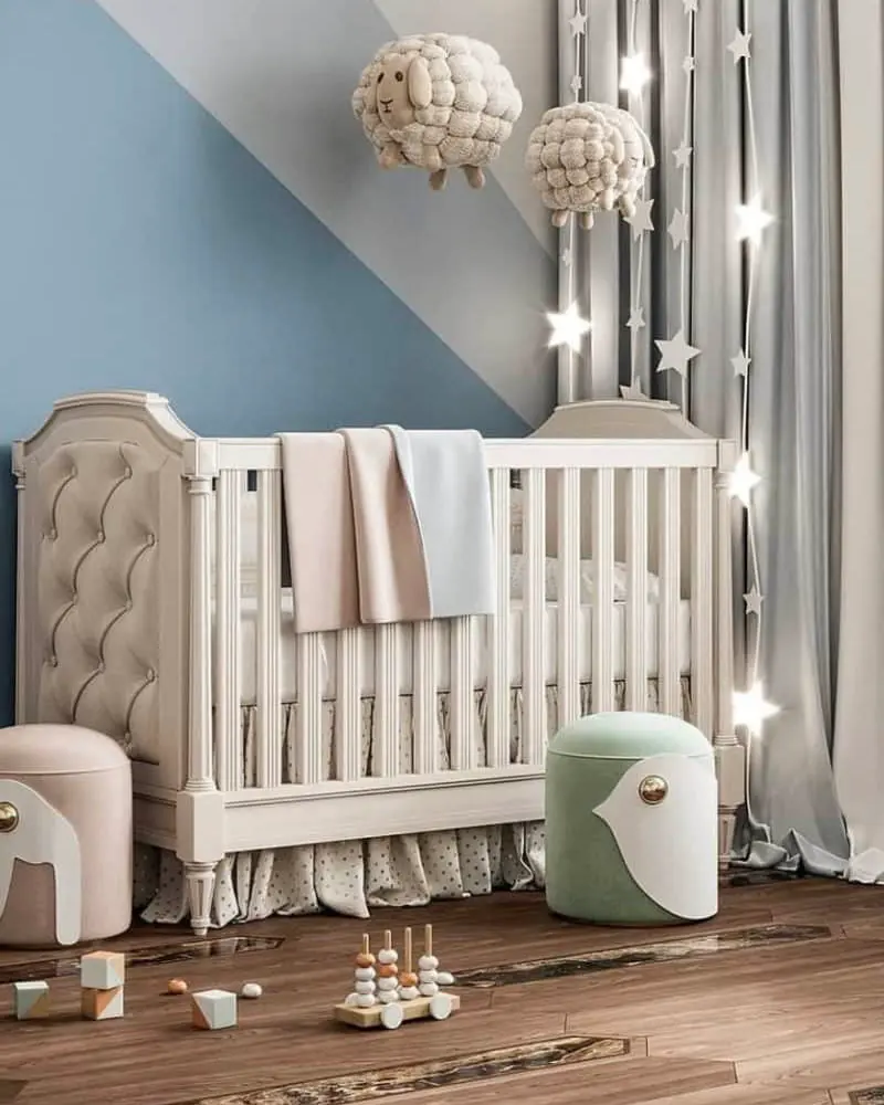 deco chambre bebe mouton suspendu