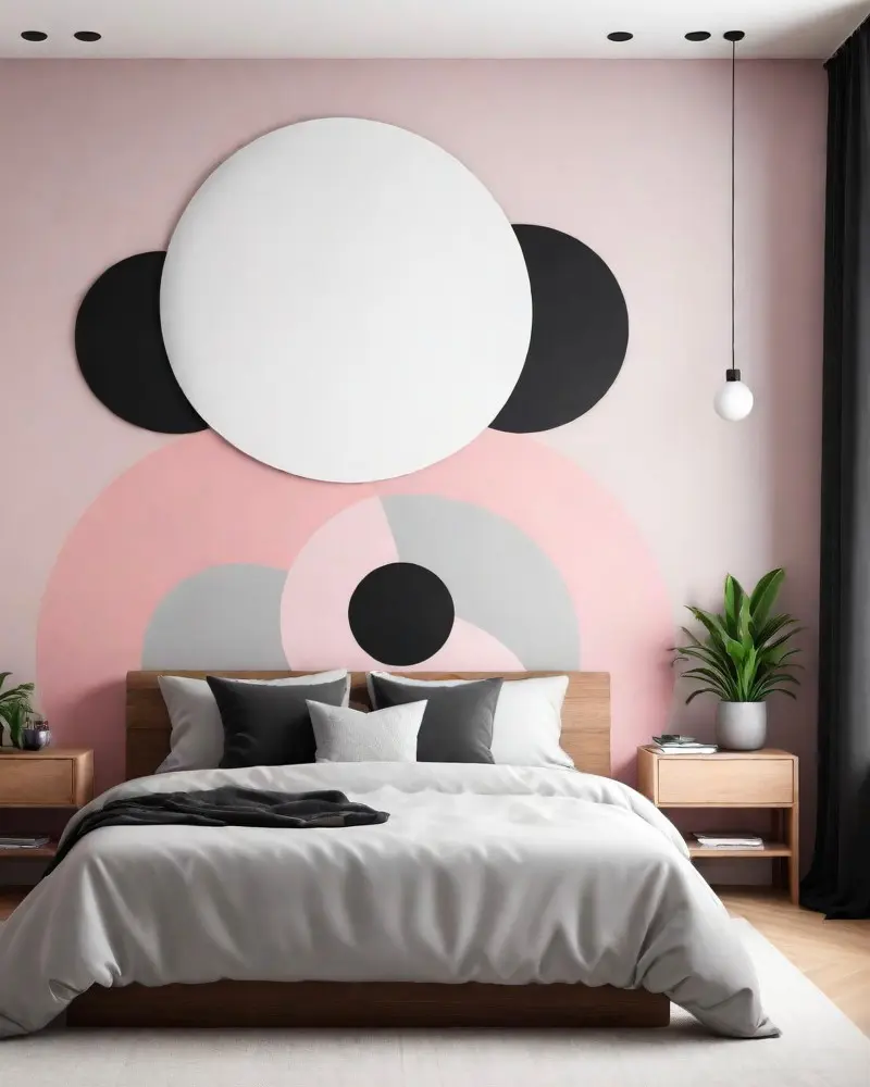 deco chambre moderne papier peint colore