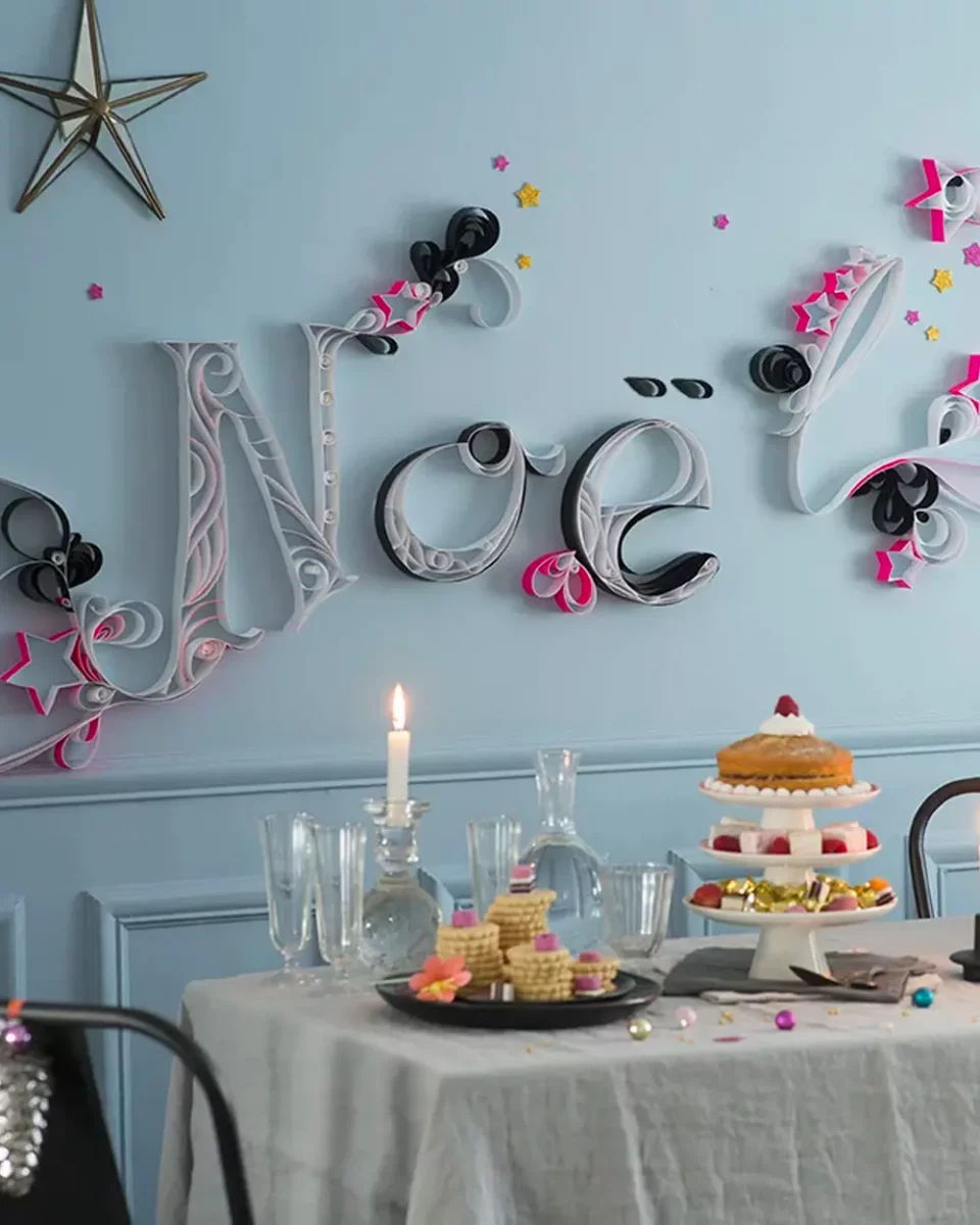 deco murale noel papier diy