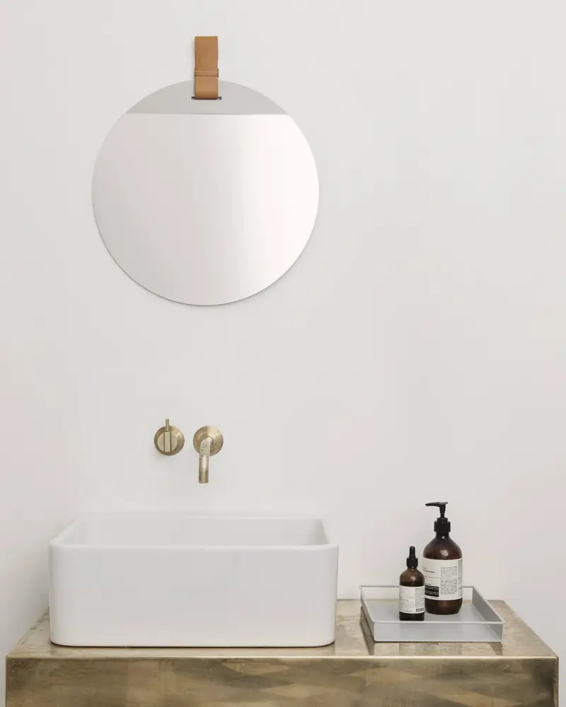 miroir cuir