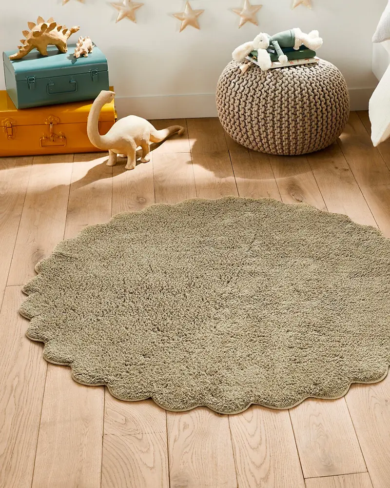 tapis rond ondule