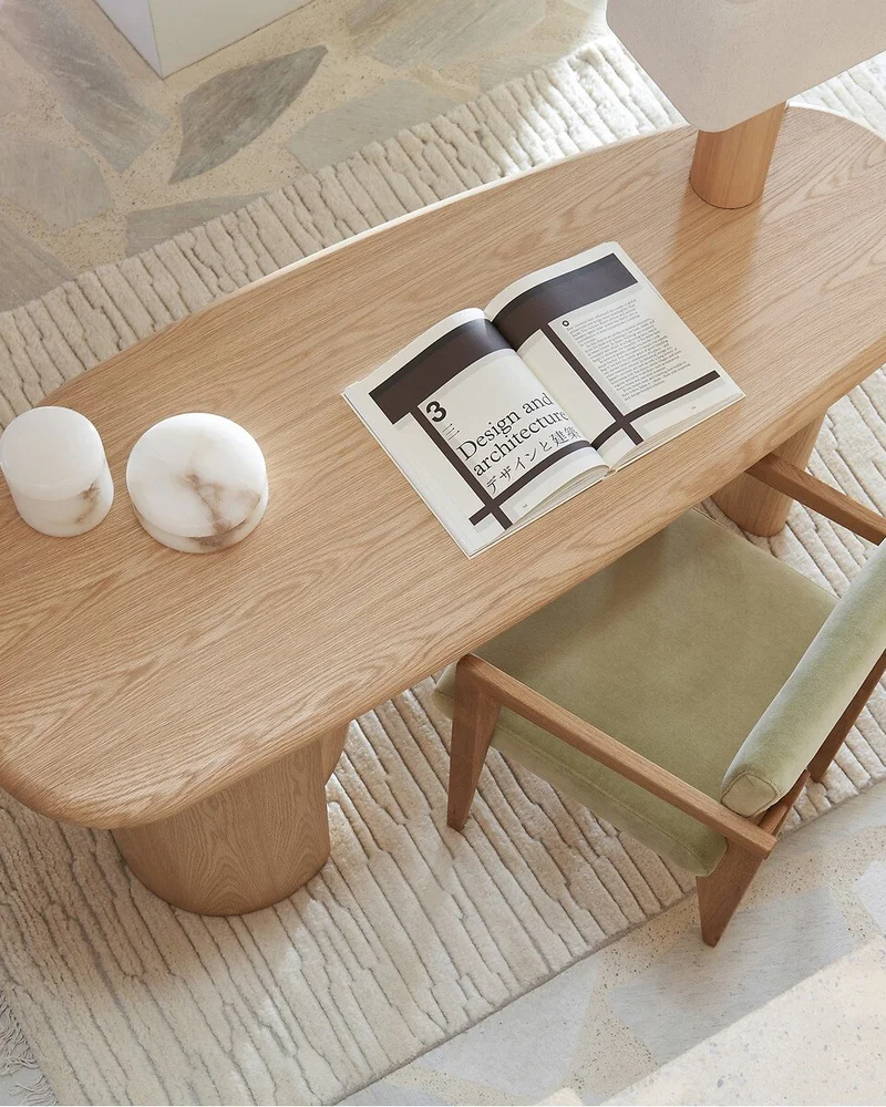 Bureau en bois forme organique La Redoute