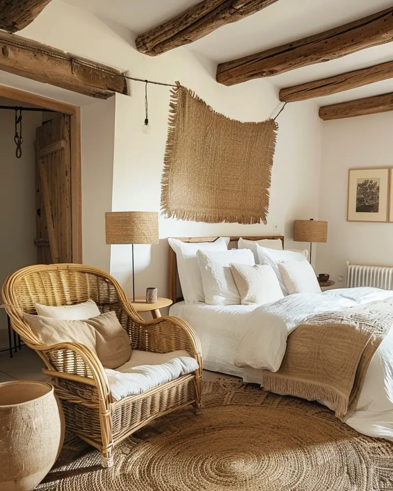 deco chambre rotin