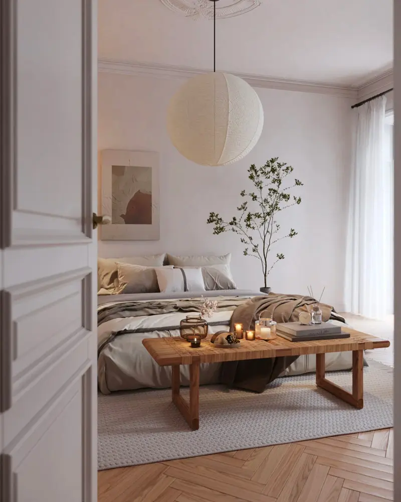 deco chambre zen japandi cocooning