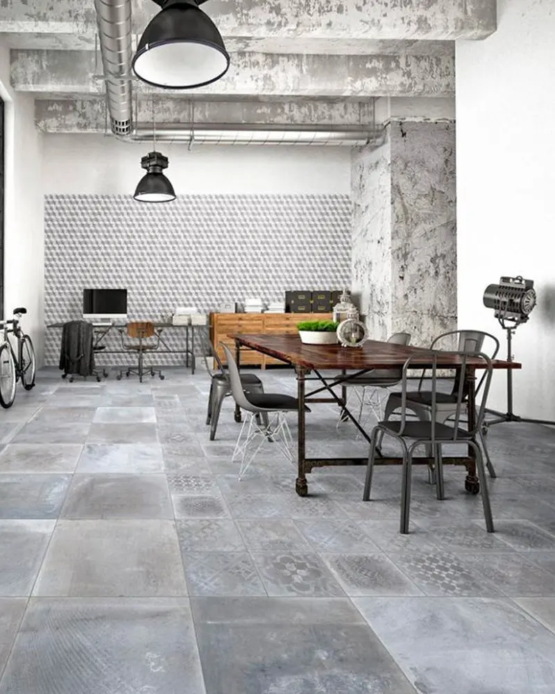 deco salle a manger beton